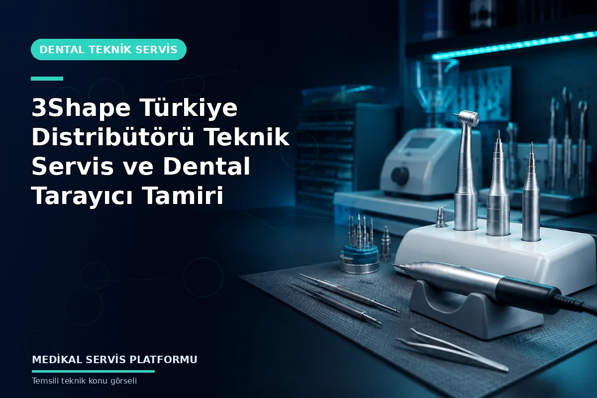 3Shape Türkiye Distribütörü Teknik Servis ve Dental Tarayıcı Tamiri konusunu açıklayan temsili teknik görsel