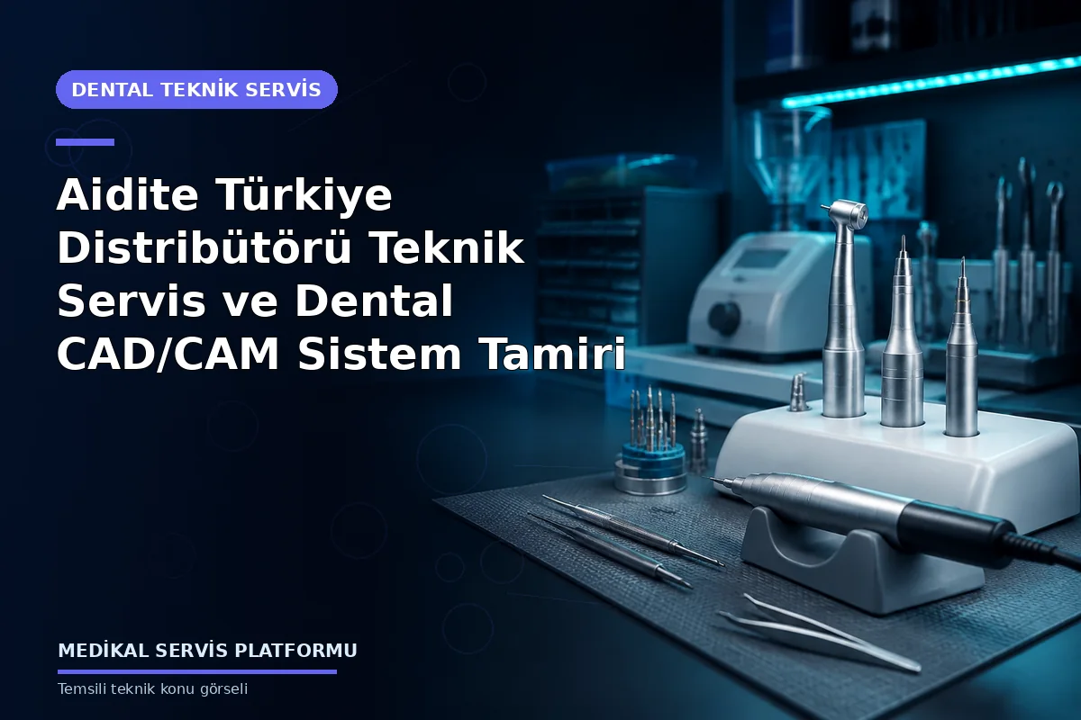 Aidite Türkiye Distribütörü Teknik Servis ve Dental CAD/CAM Sistem Tamiri konusunu açıklayan temsili teknik görsel
