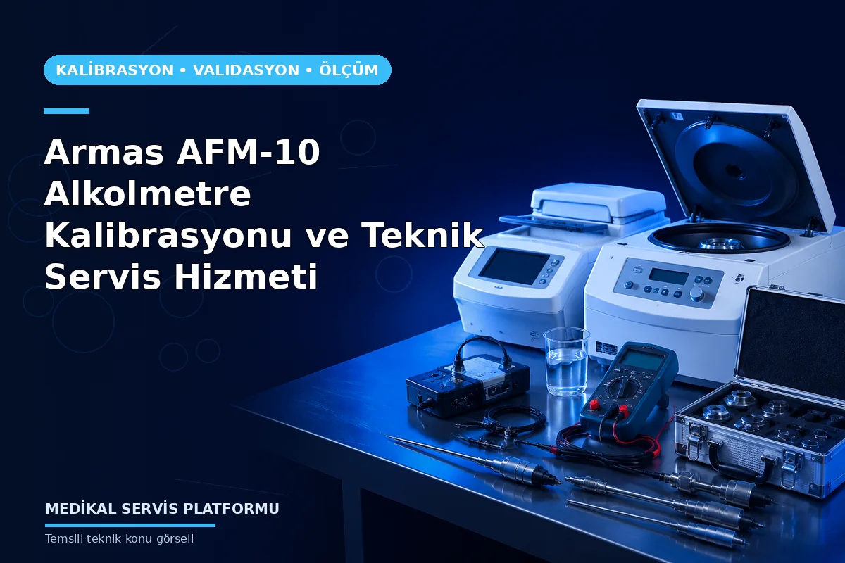 Armas AFM-10 Alkolmetre Kalibrasyonu ve Teknik Servis Hizmeti konusunu açıklayan temsili teknik görsel