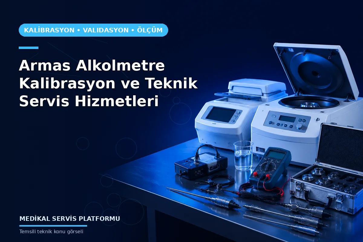 Armas Alkolmetre Kalibrasyon ve Teknik Servis Hizmetleri konusunu açıklayan temsili teknik görsel