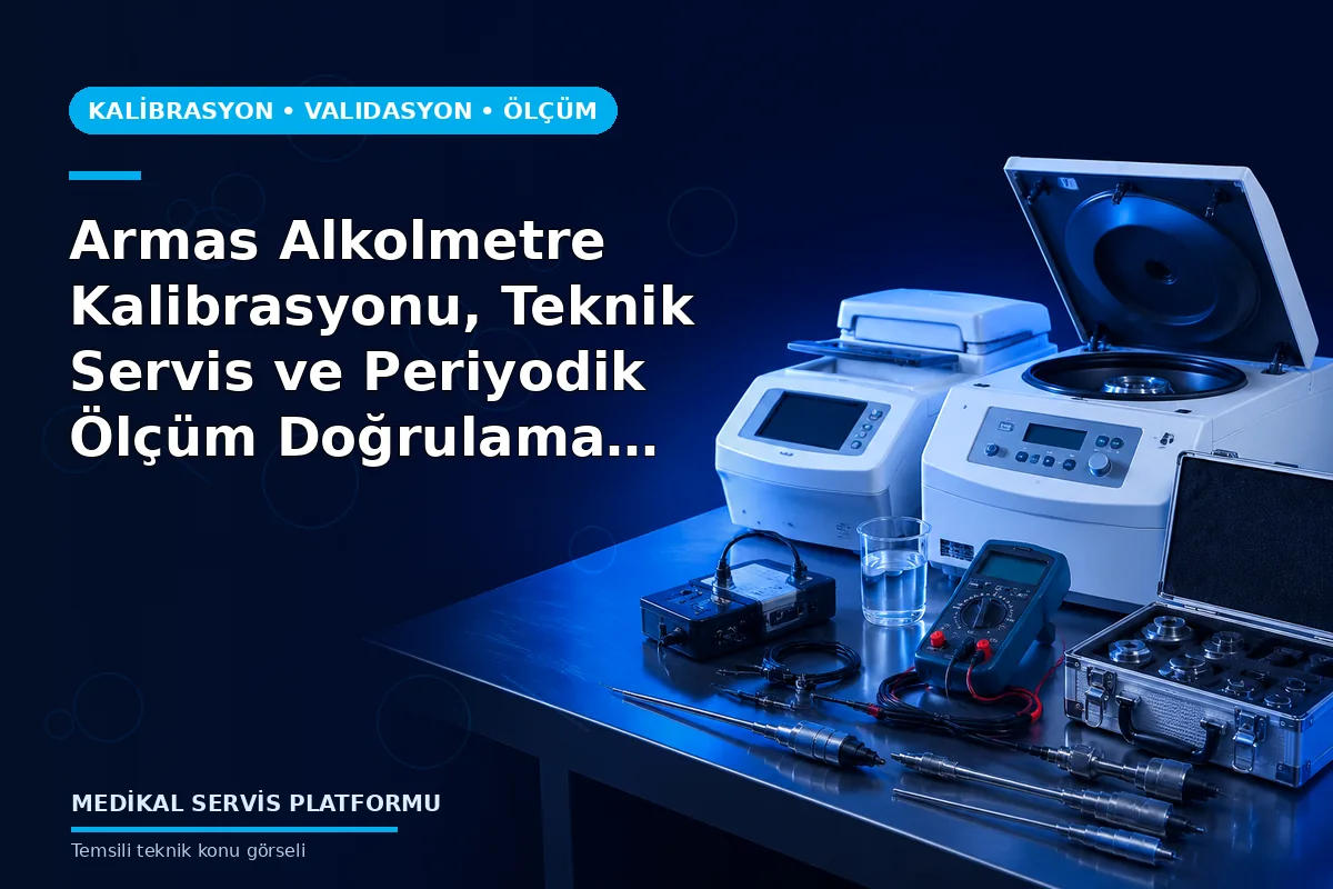 Armas Alkolmetre Kalibrasyonu, Teknik Servis ve Periyodik Ölçüm Doğrulama Hizmetleri konusunu açıklayan temsili teknik görsel