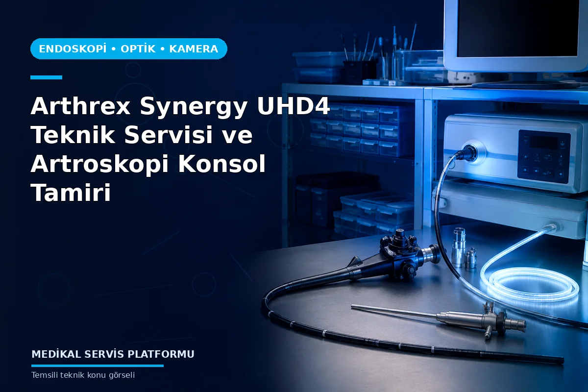 Arthrex Synergy UHD4 Teknik Servisi ve Artroskopi Konsol Tamiri konusunu açıklayan temsili teknik görsel