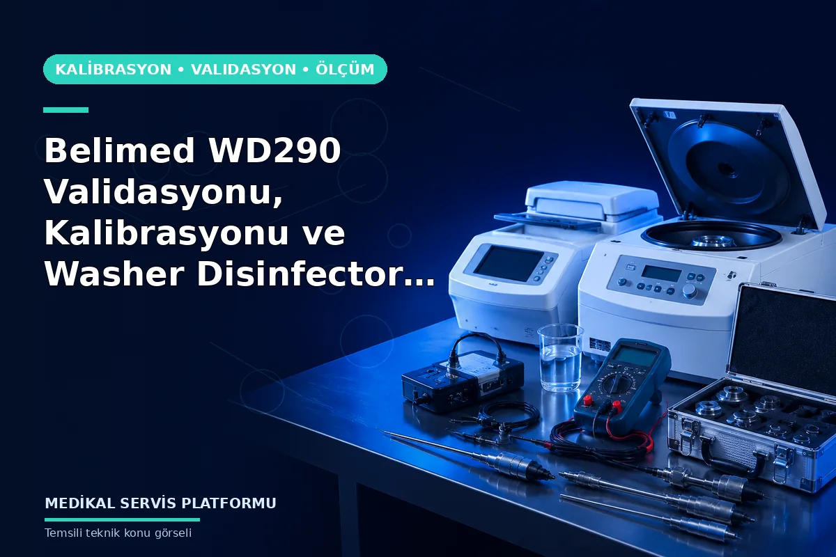 Belimed WD290 Validasyonu, Kalibrasyonu ve Washer Disinfector Analizleri Belimed WD290 Validasyonu, Kalibrasyonu ve Washer Disinfector Analizleri konusunu açıklayan temsili teknik görsel