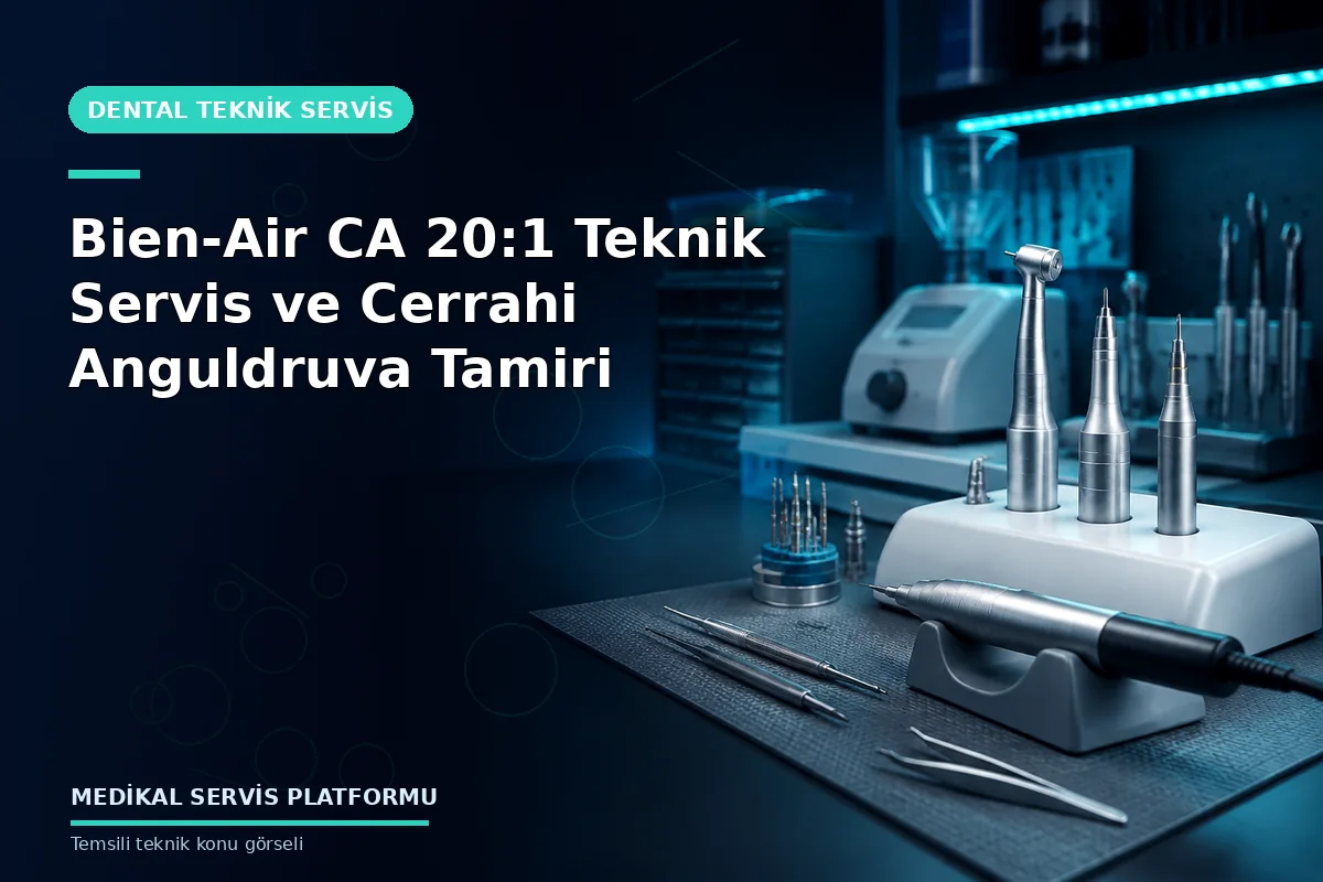 Bien-Air CA 20:1 Teknik Servis ve Cerrahi Anguldruva Tamiri konusunu açıklayan temsili teknik görsel