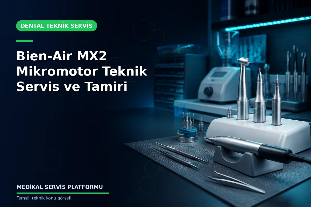 Bien-Air MX2 Mikromotor Teknik Servis ve Tamiri konusunu açıklayan temsili teknik görsel