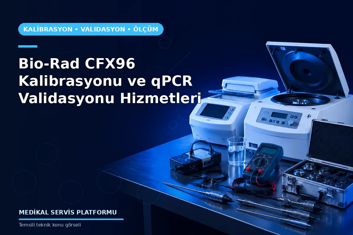 Bio-Rad CFX96 Kalibrasyonu ve qPCR Validasyonu Hizmetleri konusunu açıklayan temsili teknik görsel
