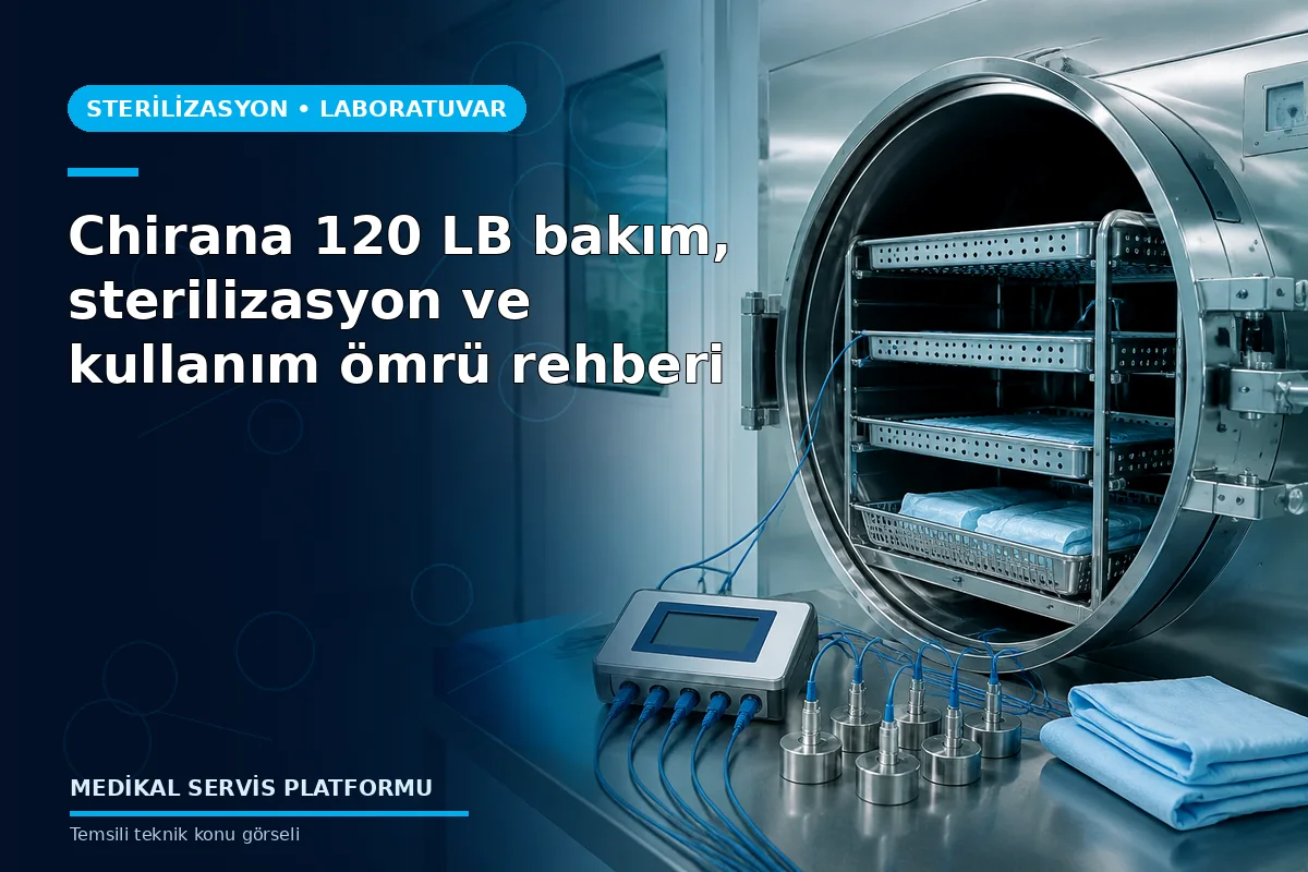Chirana 120 LB bakım, sterilizasyon ve kullanım ömrü rehberi Chirana 120 LB bakım, sterilizasyon ve kullanım ömrü rehberi konusunu açıklayan temsili teknik görsel