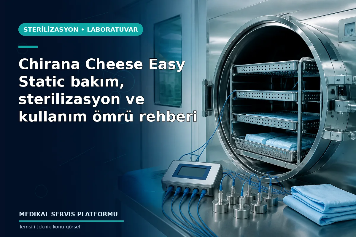 Chirana Cheese Easy Static bakım, sterilizasyon ve kullanım ömrü rehberi Chirana Cheese Easy Static bakım, sterilizasyon ve kullanım ömrü rehberi konusunu açıklayan temsili teknik görsel
