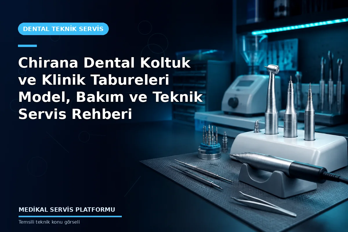 Chirana Dental Koltuk ve Klinik Tabureleri Model, Bakım ve Teknik Servis Rehberi Chirana Dental Koltuk ve Klinik Tabureleri Model, Bakım ve Teknik Servis Rehberi konusunu açıklayan temsili teknik görsel