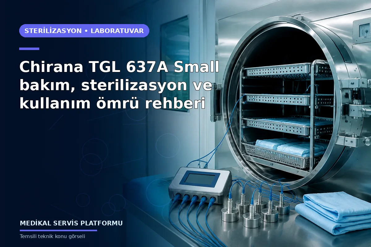 Chirana TGL 637A Small bakım, sterilizasyon ve kullanım ömrü rehberi Chirana TGL 637A Small bakım, sterilizasyon ve kullanım ömrü rehberi konusunu açıklayan temsili teknik görsel