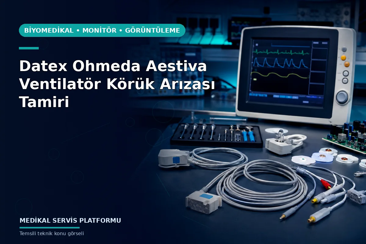 Datex Ohmeda Aestiva Ventilatör Körük Arızası Tamiri konusunu açıklayan temsili teknik görsel