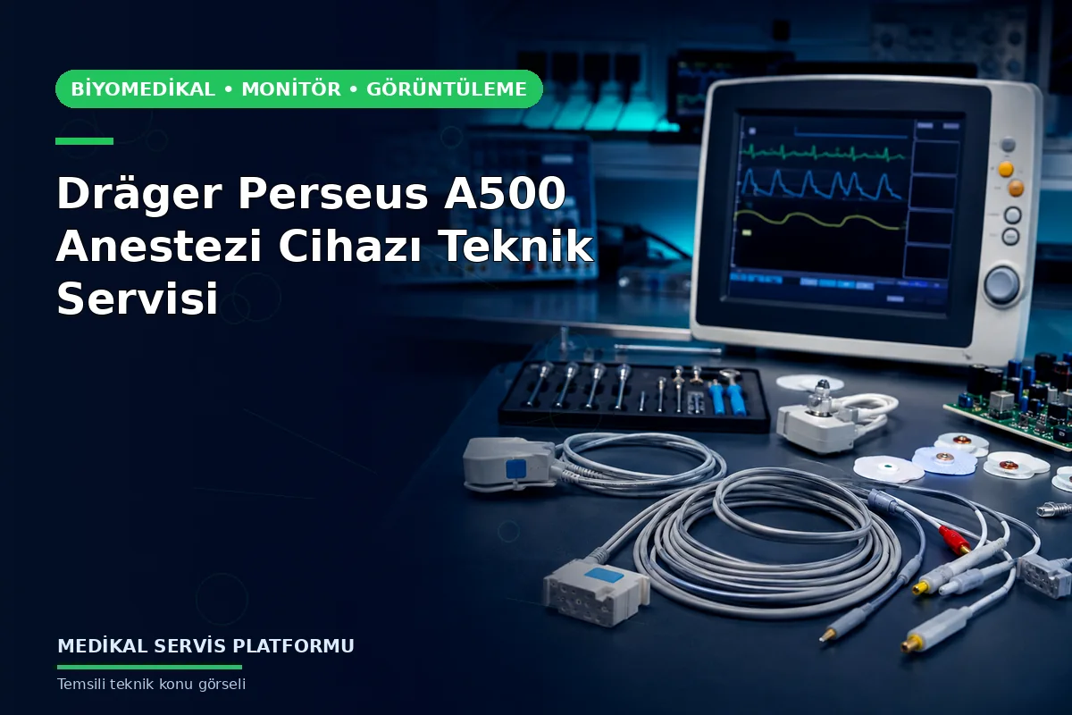 Dräger Perseus A500 Anestezi Cihazı Teknik Servisi konusunu açıklayan temsili teknik görsel