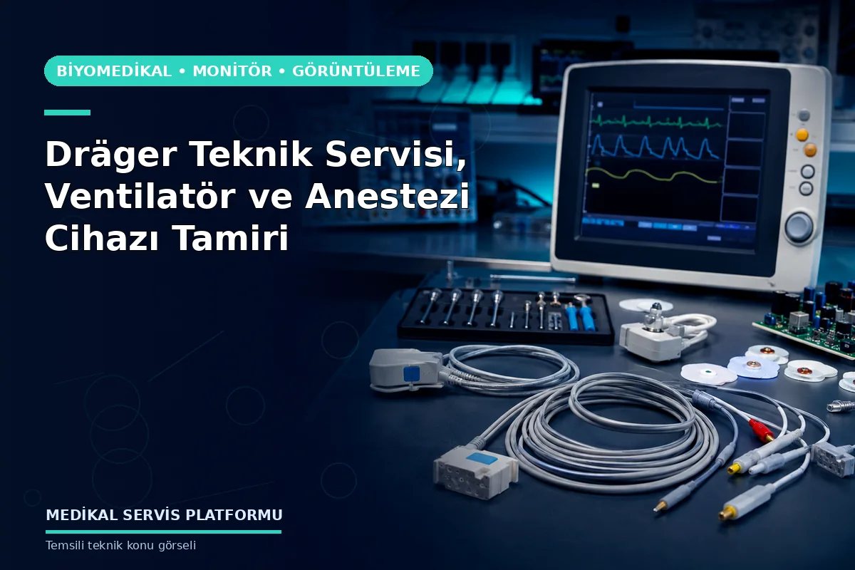 Dräger Teknik Servisi, Ventilatör ve Anestezi Cihazı Tamiri konusunu açıklayan temsili teknik görsel