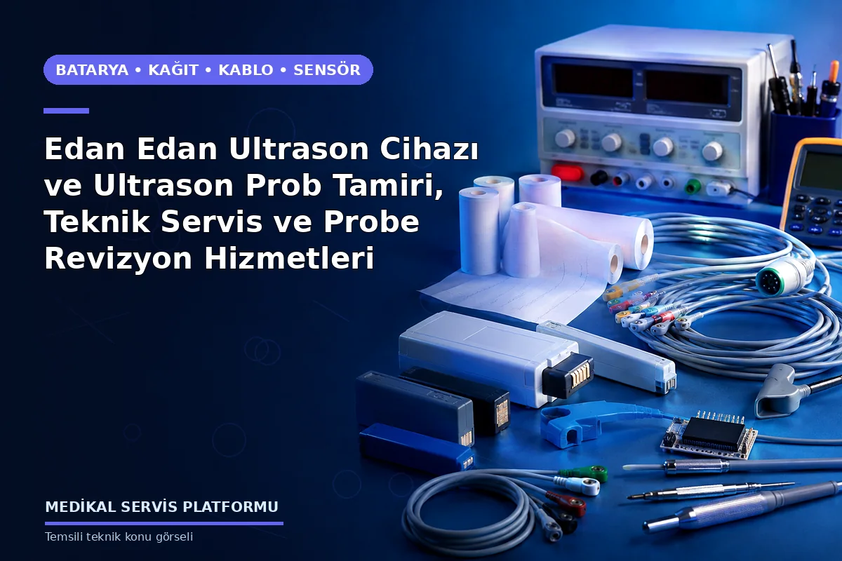 Edan Edan Ultrason Cihazı ve Ultrason Prob Tamiri, Teknik Servis ve Probe Revizyon Hizmetleri Edan Edan Ultrason Cihazı ve Ultrason Prob Tamiri, Teknik Servis ve Probe Revizyon Hizmetleri konusunu açıklayan temsili teknik görsel