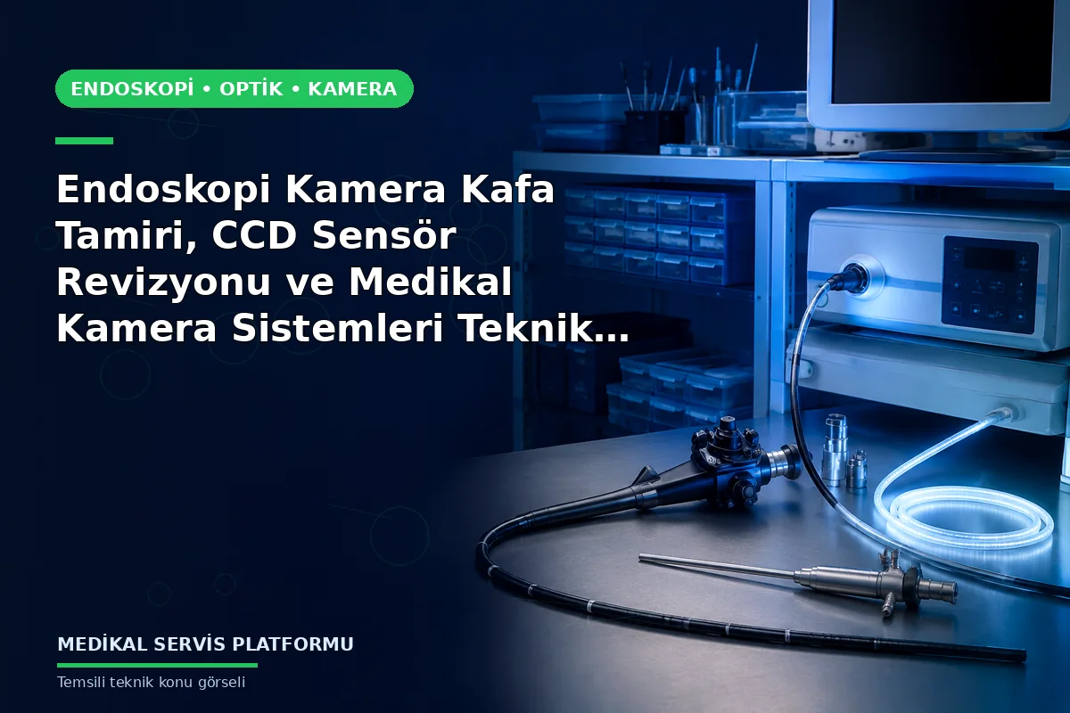 Endoskopi Kamera Kafa Tamiri, CCD Sensör Revizyonu ve Medikal Kamera Sistemleri Teknik Servisi Endoskopi Kamera Kafa Tamiri, CCD Sensör Revizyonu ve Medikal Kamera Sistemleri Teknik Servisi konusunu açıklayan temsili teknik görsel