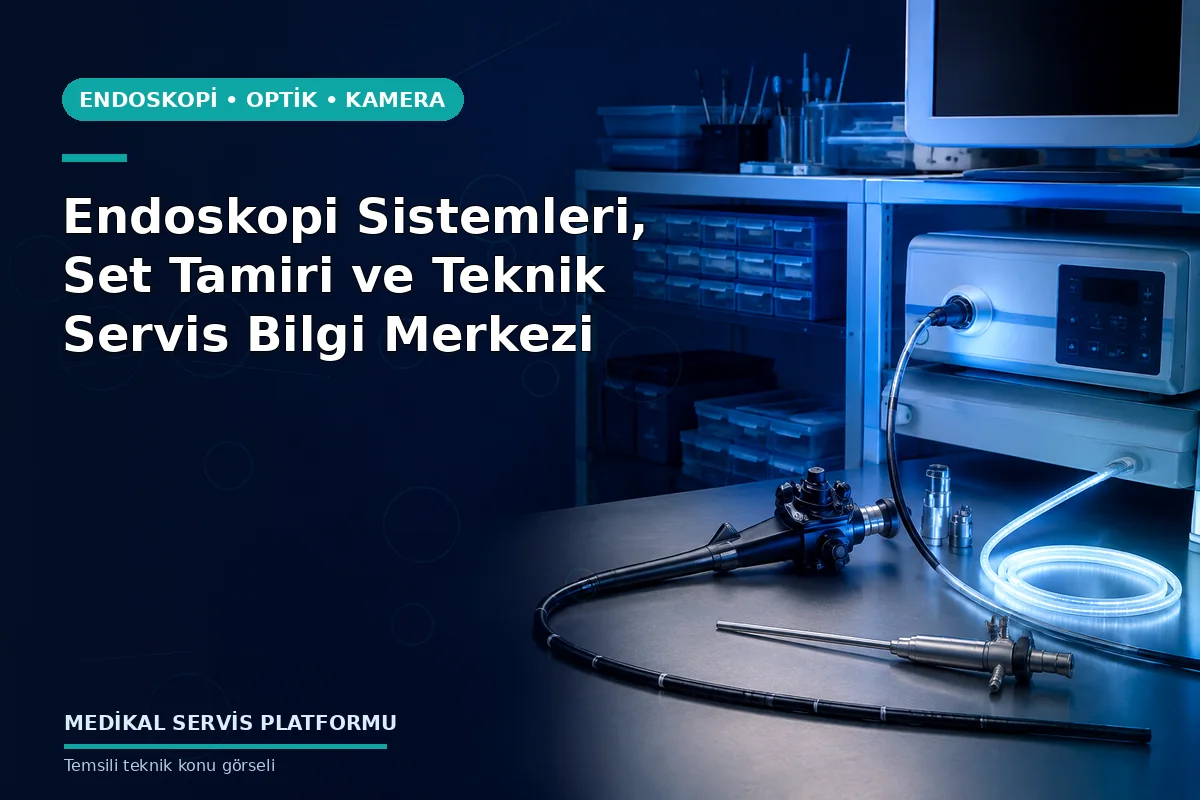 Endoskopi Sistemleri, Set Tamiri ve Teknik Servis Bilgi Merkezi konusunu açıklayan temsili teknik görsel