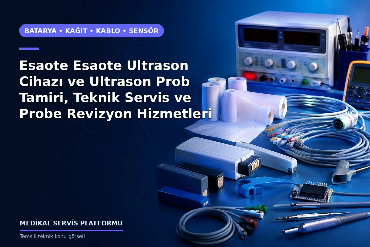 Esaote Esaote Ultrason Cihazı ve Ultrason Prob Tamiri, Teknik Servis ve Probe Revizyon Hizmetleri konusunu açıklayan temsili teknik görsel