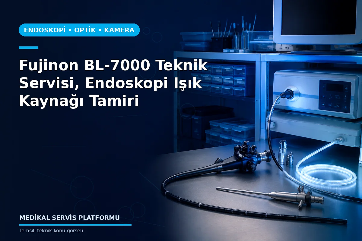 Fujinon BL-7000 Teknik Servisi, Endoskopi Işık Kaynağı Tamiri konusunu açıklayan temsili teknik görsel