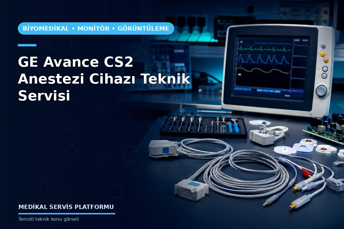 GE Avance CS2 Anestezi Cihazı Teknik Servisi GE Avance CS2 Anestezi Cihazı Teknik Servisi konusunu açıklayan temsili teknik görsel