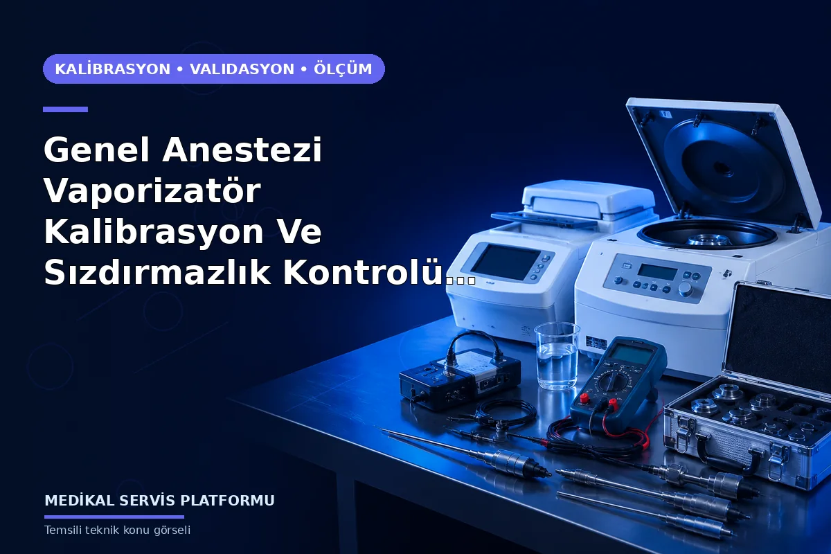 Genel Anestezi Vaporizatör Kalibrasyon Ve Sızdırmazlık Kontrolü Tamiri Genel Anestezi Vaporizatör Kalibrasyon Ve Sızdırmazlık Kontrolü Tamiri konusunu açıklayan temsili teknik görsel