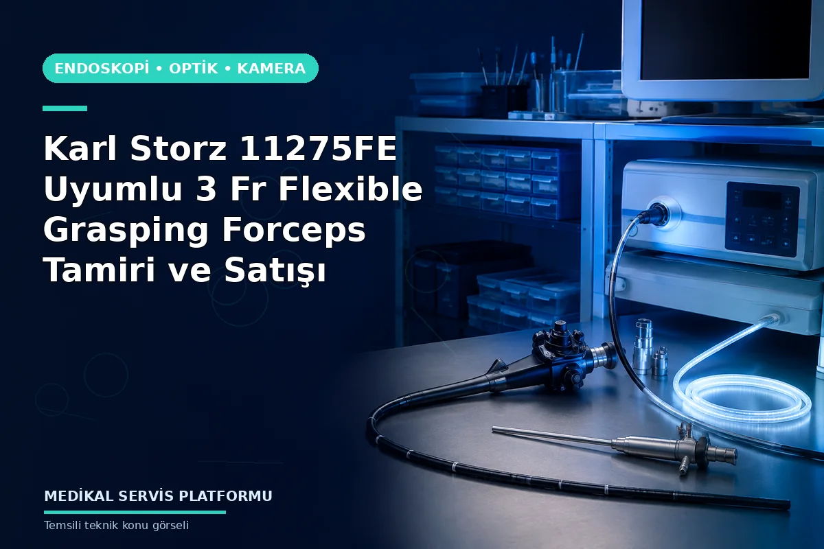 Karl Storz 11275FE Uyumlu 3 Fr Flexible Grasping Forceps Tamiri ve Satışı konusunu açıklayan temsili teknik görsel