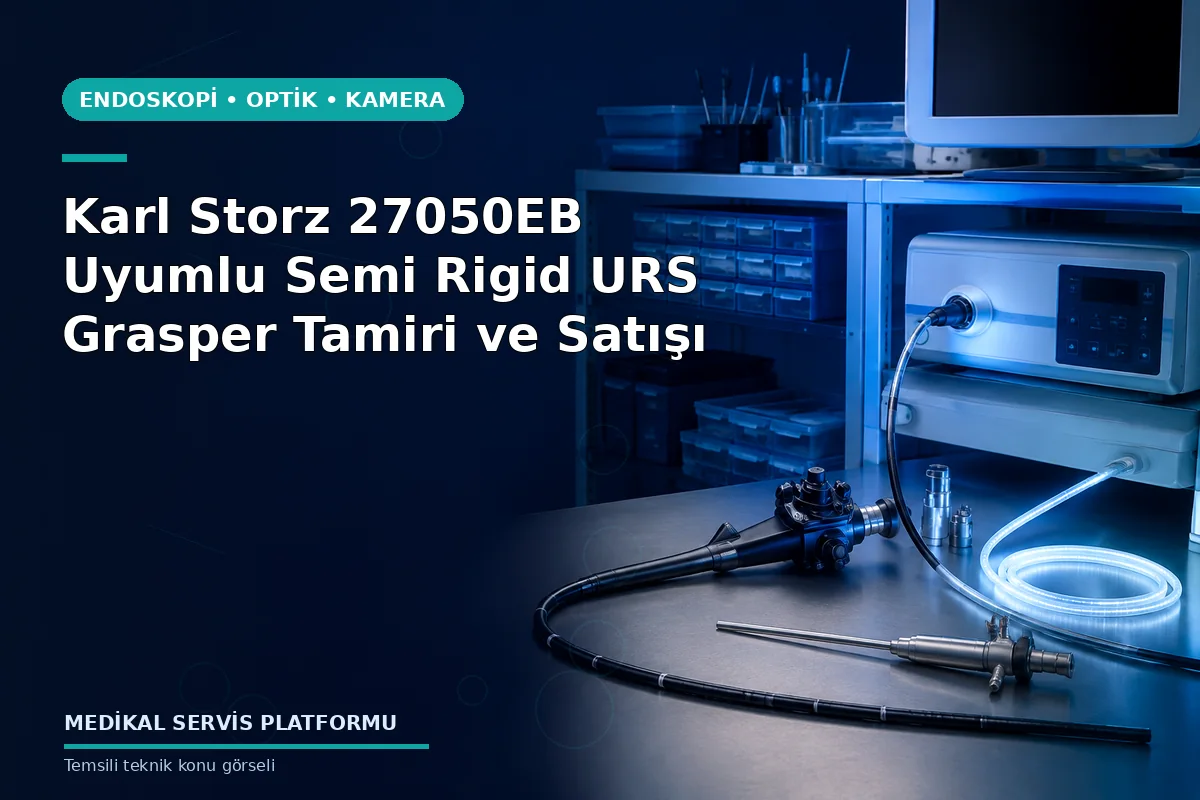 Karl Storz 27050EB Uyumlu Semi Rigid URS Grasper Tamiri ve Satışı konusunu açıklayan temsili teknik görsel