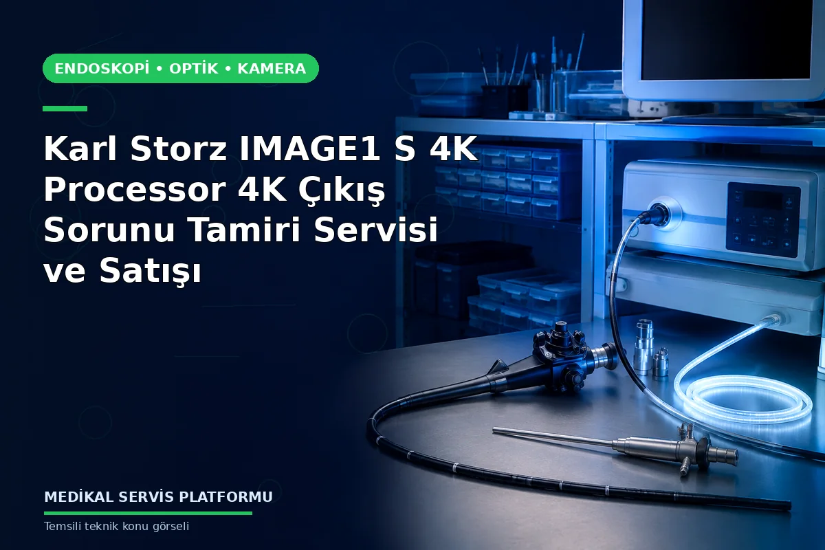 Karl Storz IMAGE1 S 4K Processor 4K Çıkış Sorunu Tamiri Servisi ve Satışı Karl Storz IMAGE1 S 4K Processor 4K Çıkış Sorunu Tamiri Servisi ve Satışı konusunu açıklayan temsili teknik görsel