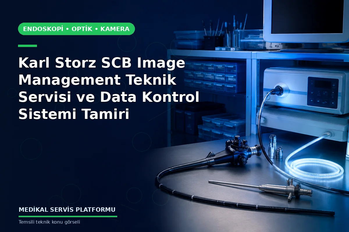 Karl Storz SCB Image Management Teknik Servisi ve Data Kontrol Sistemi Tamiri konusunu açıklayan temsili teknik görsel