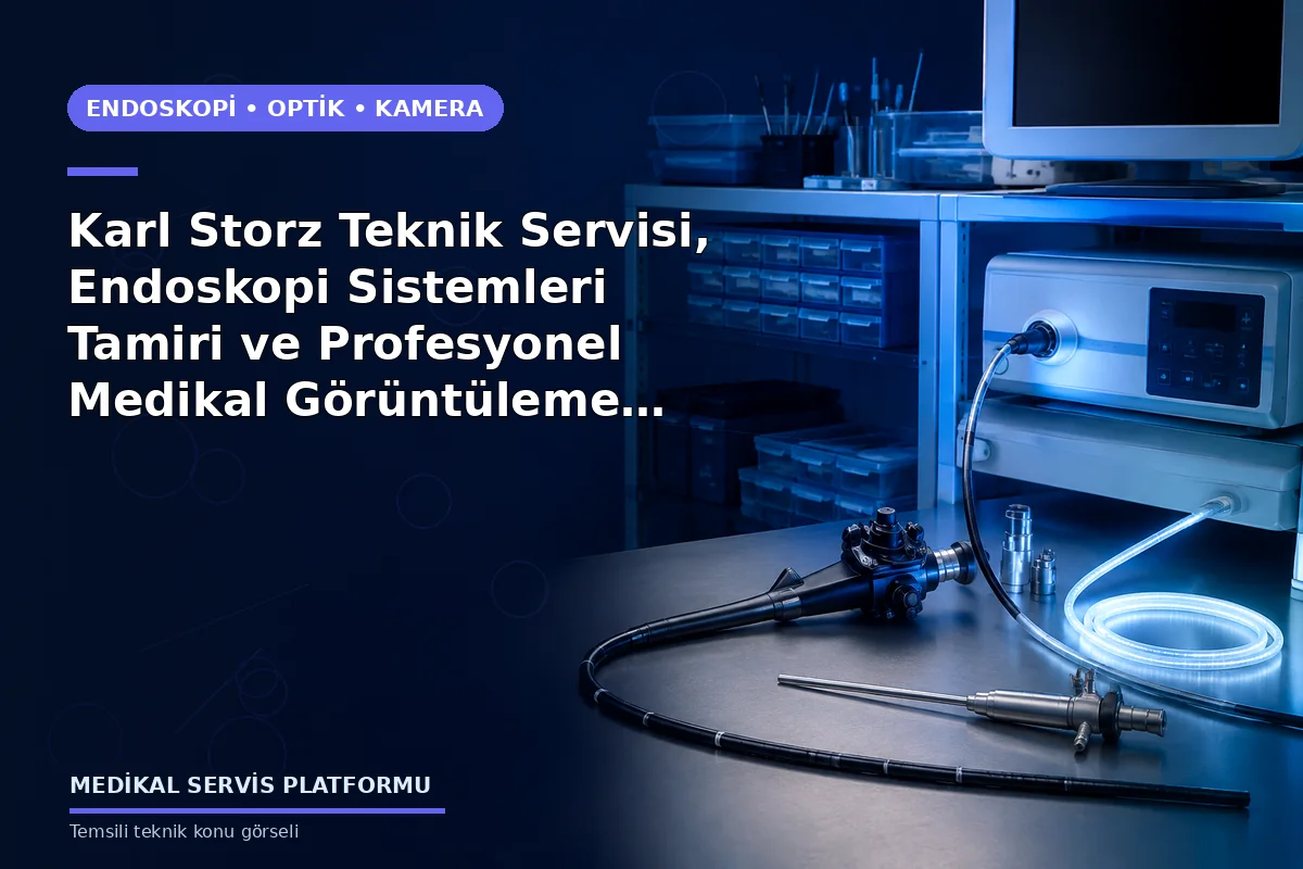 Karl Storz Teknik Servisi, Endoskopi Sistemleri Tamiri ve Profesyonel Medikal Görüntüleme Çözümleri konusunu açıklayan temsili teknik görsel