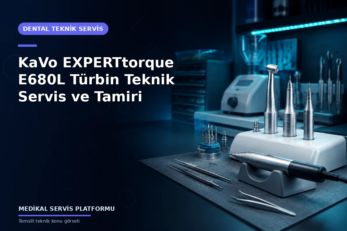 KaVo EXPERTtorque E680L Türbin Teknik Servis ve Tamiri konusunu açıklayan temsili teknik görsel