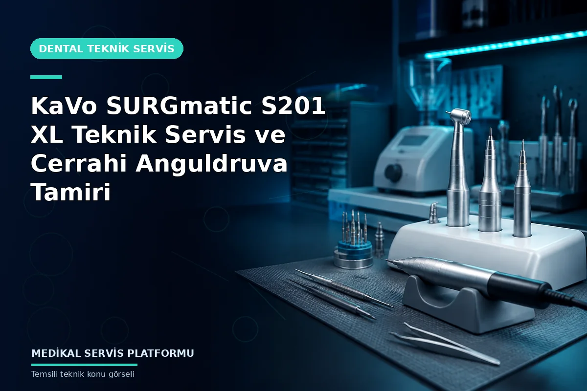 KaVo SURGmatic S201 XL Teknik Servis ve Cerrahi Anguldruva Tamiri KaVo SURGmatic S201 XL Teknik Servis ve Cerrahi Anguldruva Tamiri konusunu açıklayan temsili teknik görsel