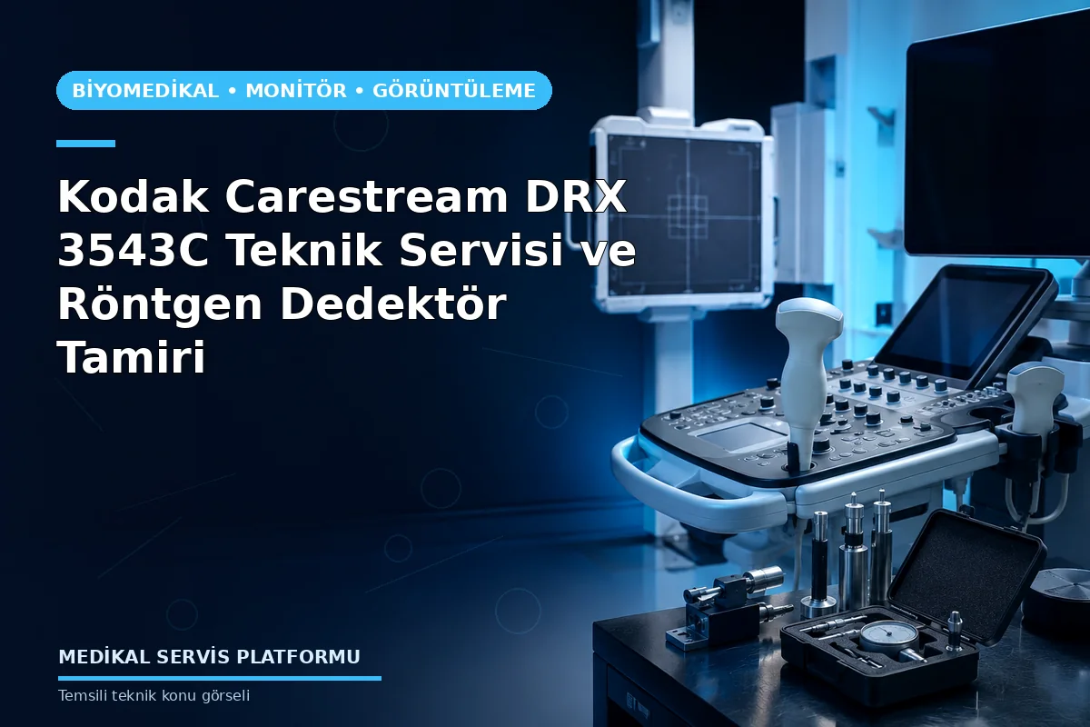 Kodak Carestream DRX 3543C Teknik Servisi ve Röntgen Dedektör Tamiri konusunu açıklayan temsili teknik görsel