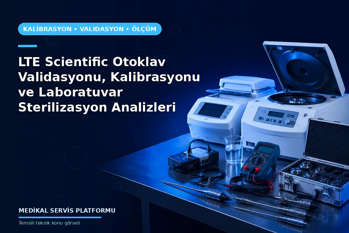 LTE Scientific Otoklav Validasyonu, Kalibrasyonu ve Laboratuvar Sterilizasyon Analizleri LTE Scientific Otoklav Validasyonu, Kalibrasyonu ve Laboratuvar Sterilizasyon Analizleri konusunu açıklayan temsili teknik görsel