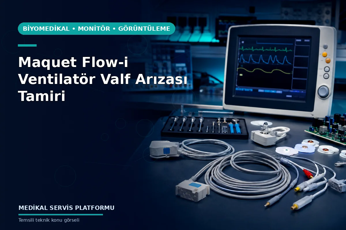 Maquet Flow-i Ventilatör Valf Arızası Tamiri Maquet Flow-i Ventilatör Valf Arızası Tamiri konusunu açıklayan temsili teknik görsel