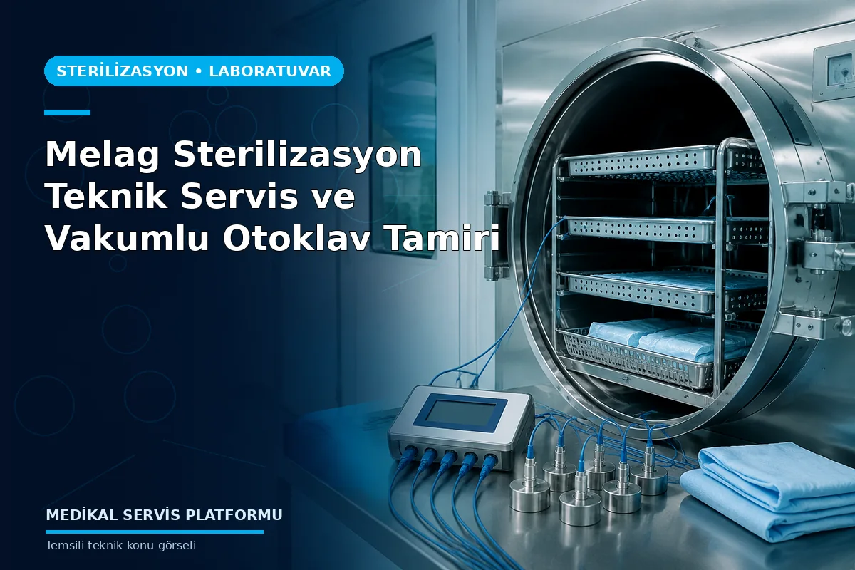 Melag Sterilizasyon Teknik Servis ve Vakumlu Otoklav Tamiri Melag Sterilizasyon Teknik Servis ve Vakumlu Otoklav Tamiri konusunu açıklayan temsili teknik görsel