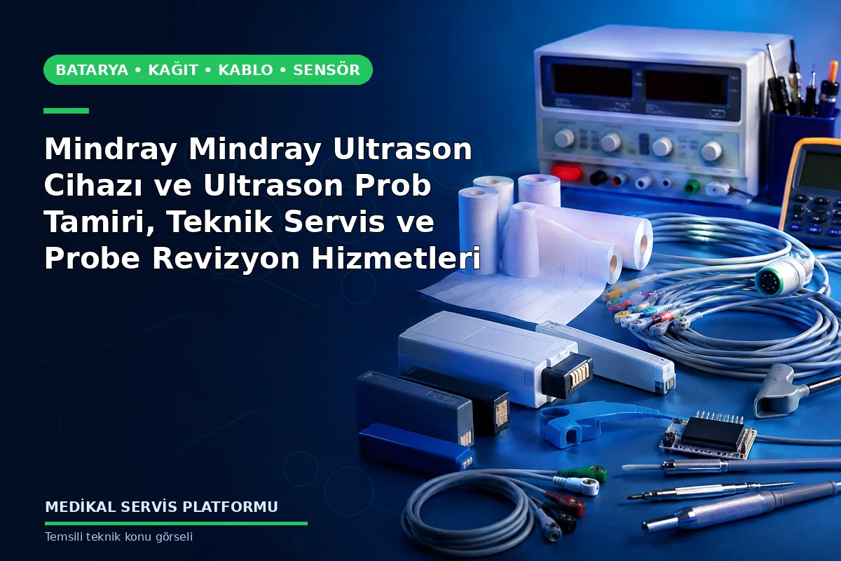 Mindray Mindray Ultrason Cihazı ve Ultrason Prob Tamiri, Teknik Servis ve Probe Revizyon Hizmetleri konusunu açıklayan temsili teknik görsel