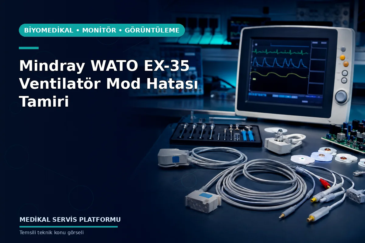 Mindray WATO EX-35 Ventilatör Mod Hatası Tamiri konusunu açıklayan temsili teknik görsel