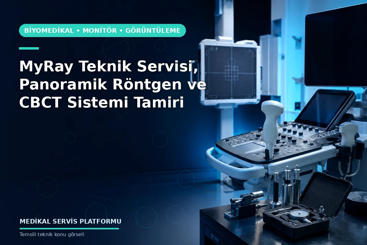 MyRay Teknik Servisi, Panoramik Röntgen ve CBCT Sistemi Tamiri MyRay Teknik Servisi, Panoramik Röntgen ve CBCT Sistemi Tamiri konusunu açıklayan temsili teknik görsel