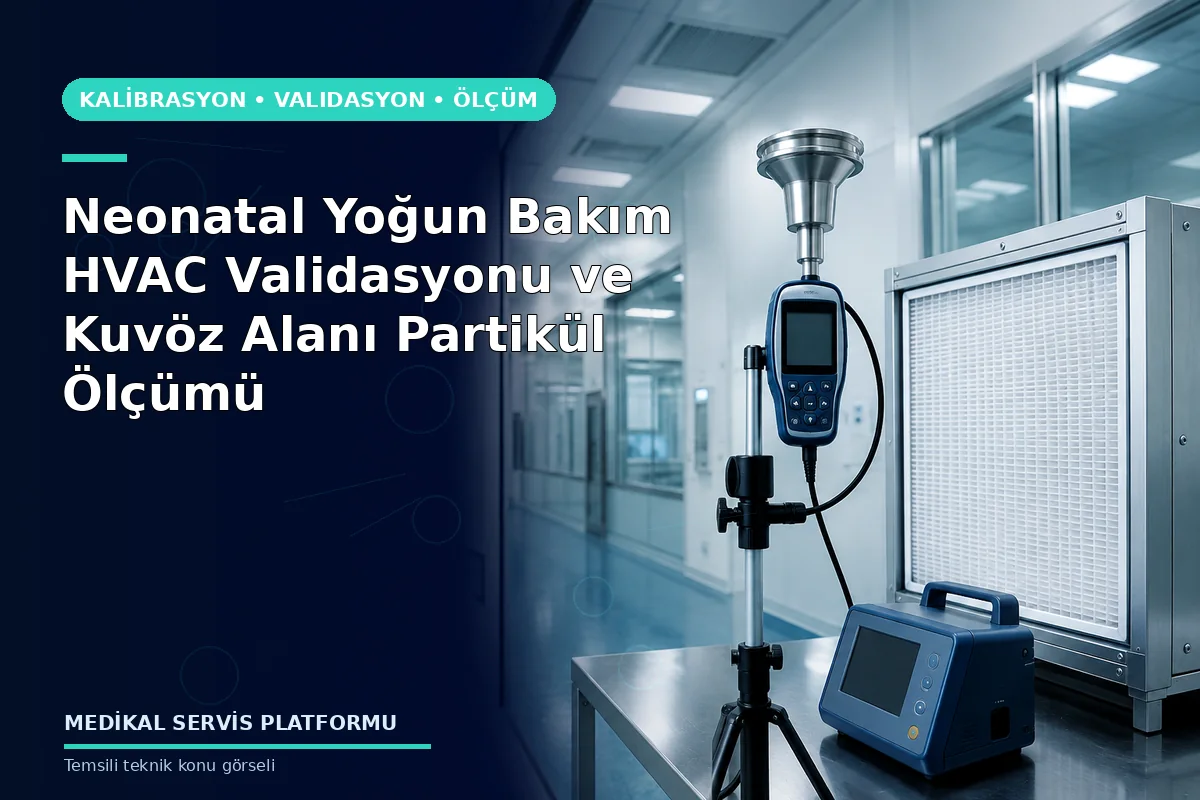 Neonatal Yoğun Bakım HVAC Validasyonu ve Kuvöz Alanı Partikül Ölçümü konusunu açıklayan temsili teknik görsel