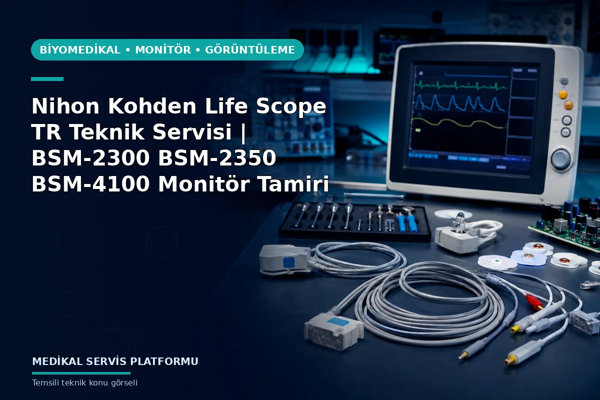 Nihon Kohden Life Scope TR Teknik Servisi | BSM-2300 BSM-2350 BSM-4100 Monitör Tamiri Nihon Kohden Life Scope TR Teknik Servisi | BSM-2300 BSM-2350 BSM-4100 Monitör Tamiri konusunu açıklayan temsili teknik görsel