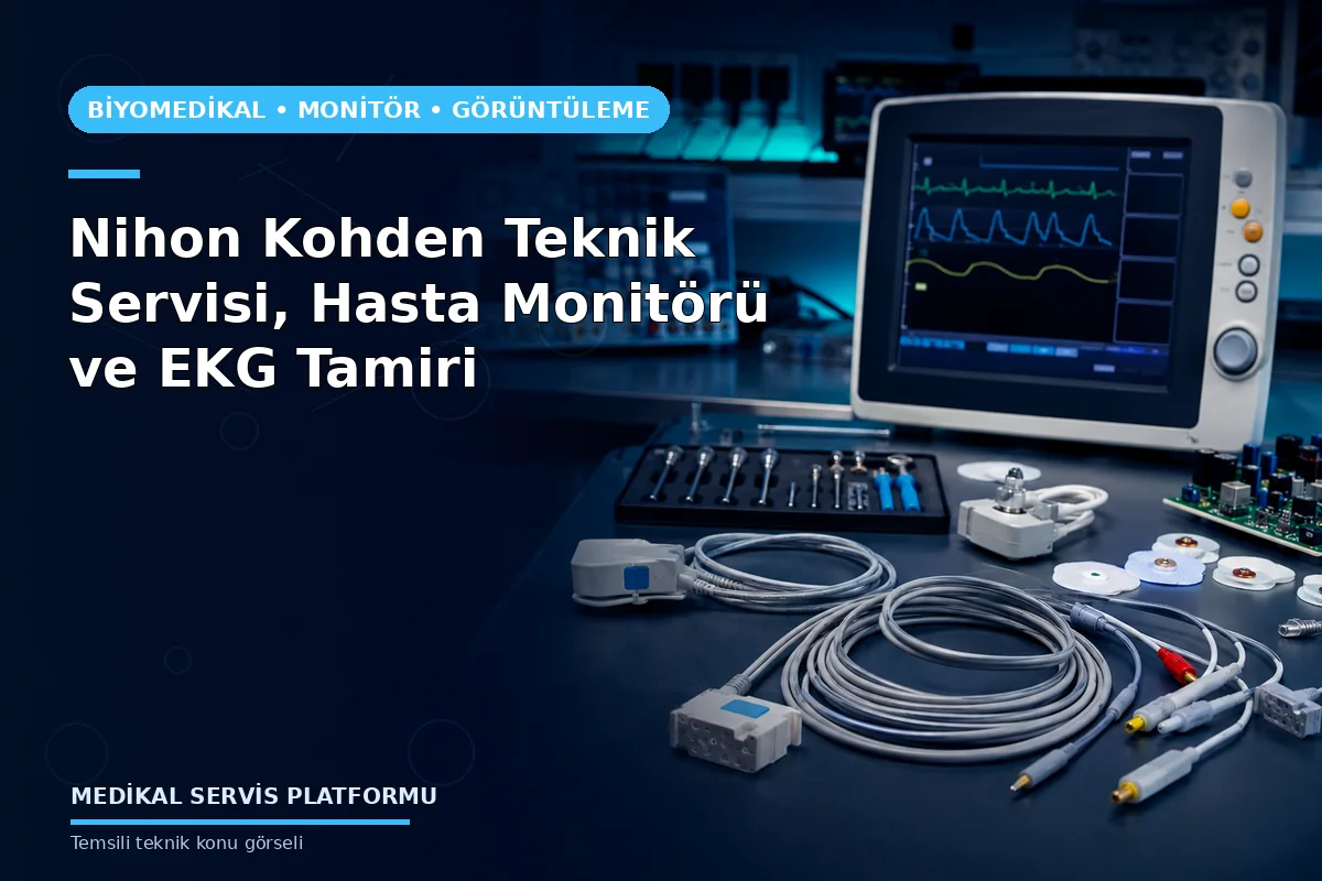 Nihon Kohden Teknik Servisi, Hasta Monitörü ve EKG Tamiri Nihon Kohden Teknik Servisi, Hasta Monitörü ve EKG Tamiri konusunu açıklayan temsili teknik görsel