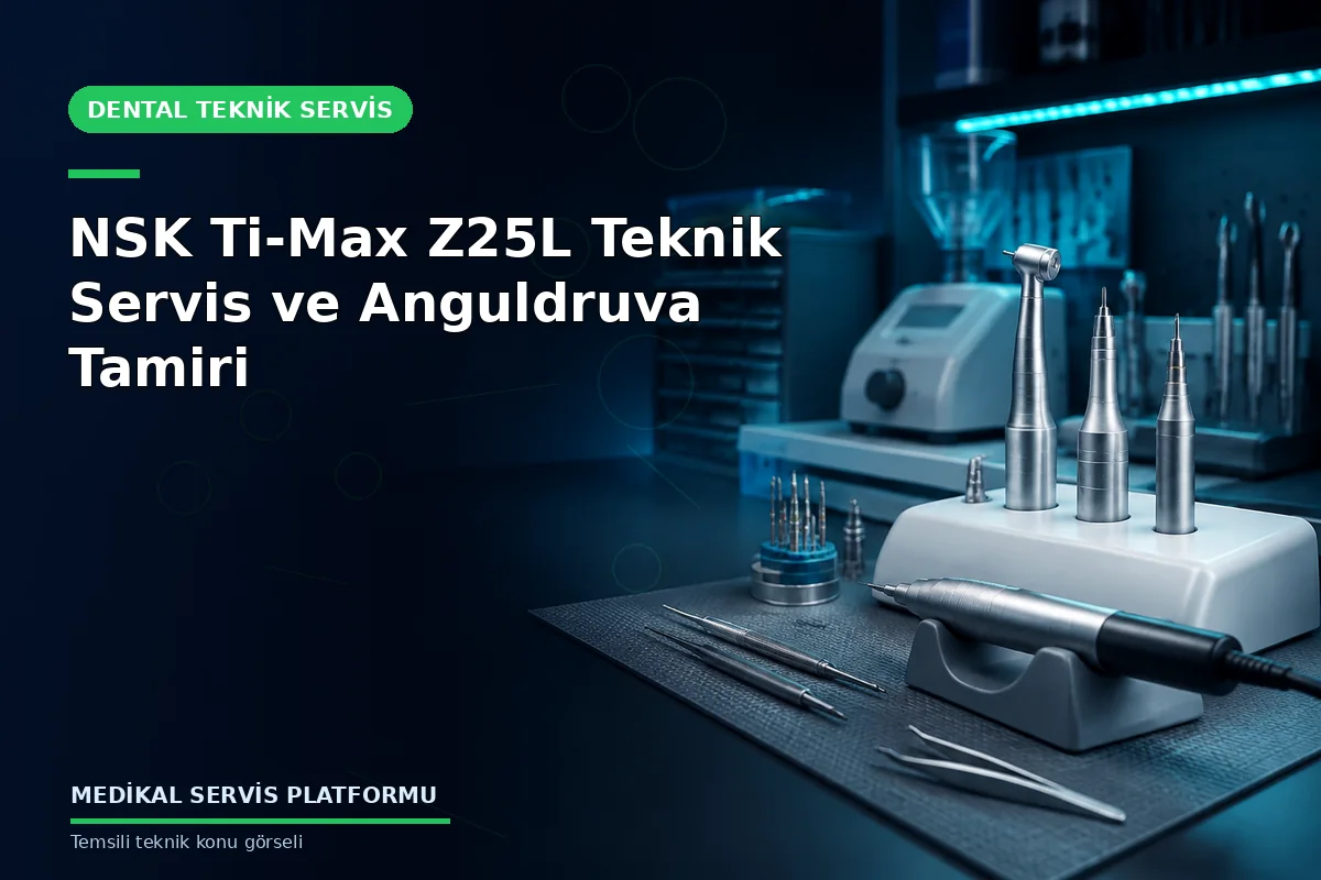 NSK Ti-Max Z25L Teknik Servis ve Anguldruva Tamiri konusunu açıklayan temsili teknik görsel