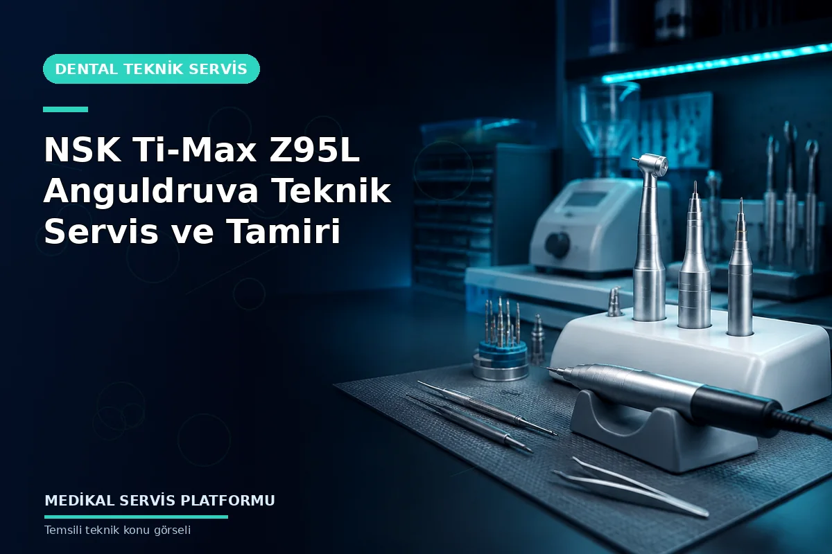 NSK Ti-Max Z95L Anguldruva Teknik Servis ve Tamiri konusunu açıklayan temsili teknik görsel