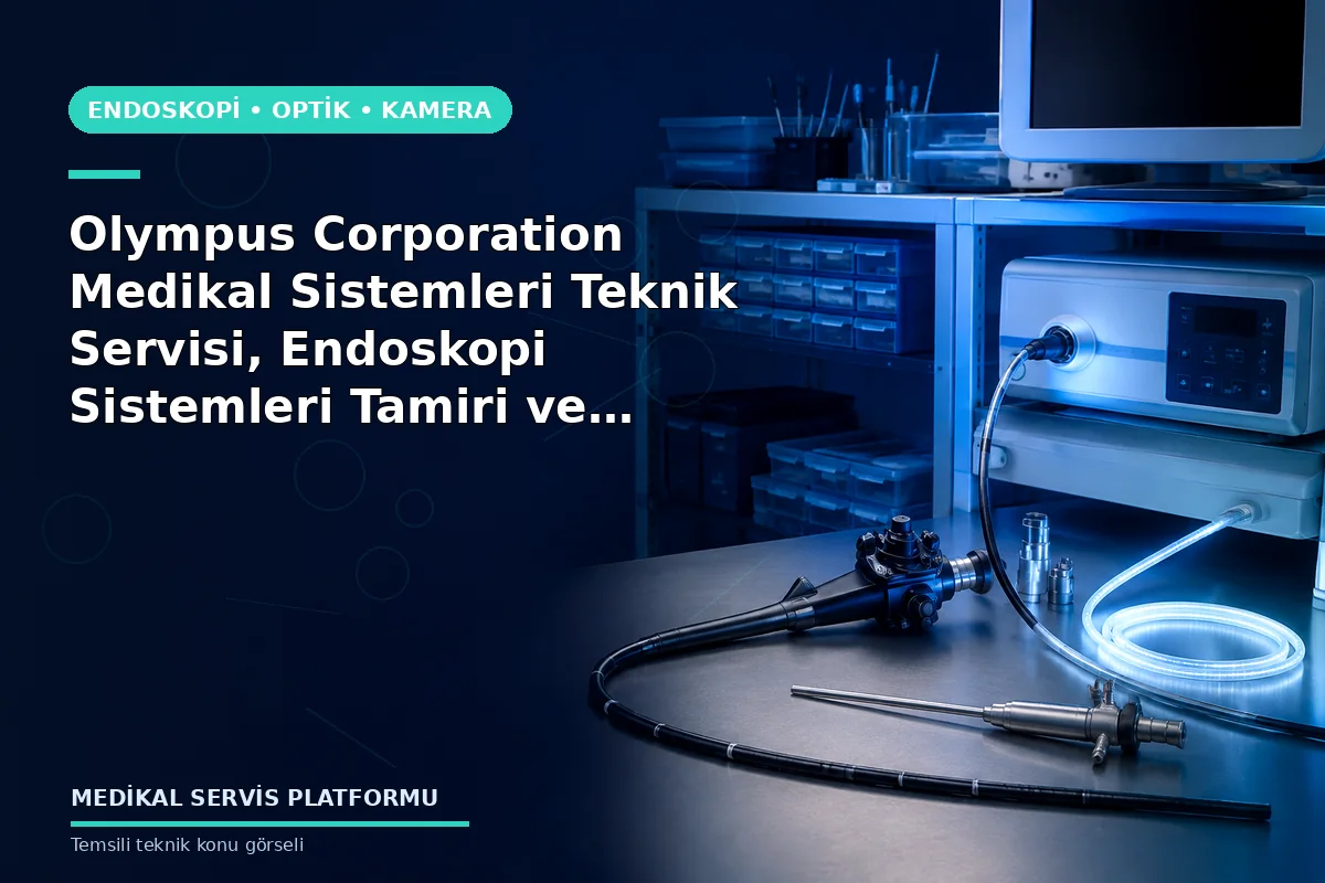 Olympus Corporation Medikal Sistemleri Teknik Servisi, Endoskopi Sistemleri Tamiri ve Profesyonel Görüntüleme Çözümleri konusunu açıklayan temsili teknik görsel