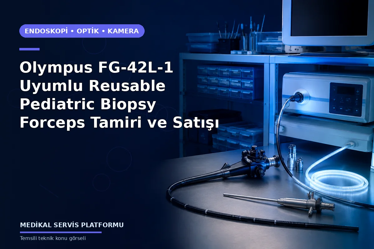 Olympus FG-42L-1 Uyumlu Reusable Pediatric Biopsy Forceps Tamiri ve Satışı konusunu açıklayan temsili teknik görsel