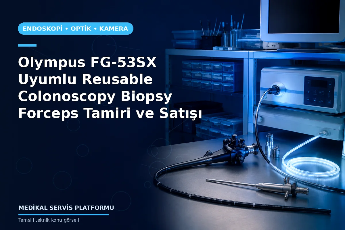 Olympus FG-53SX Uyumlu Reusable Colonoscopy Biopsy Forceps Tamiri ve Satışı Olympus FG-53SX Uyumlu Reusable Colonoscopy Biopsy Forceps Tamiri ve Satışı konusunu açıklayan temsili teknik görsel