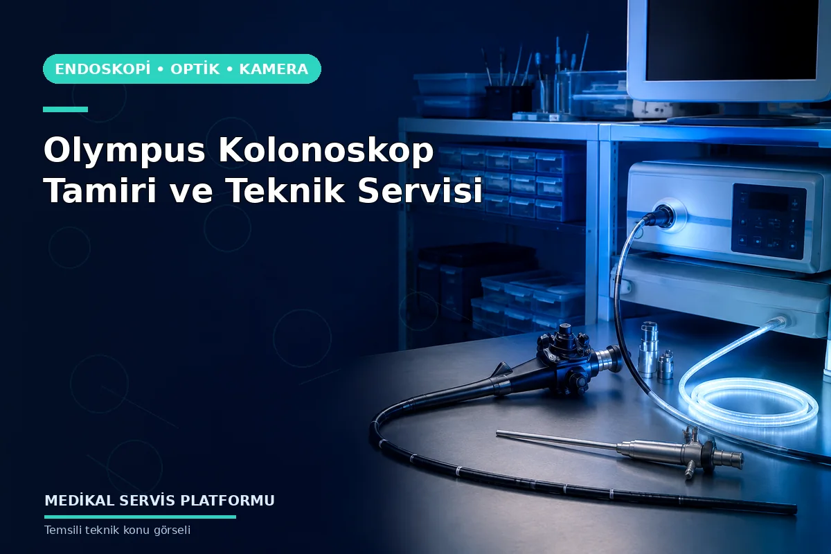 Olympus Kolonoskop Tamiri ve Teknik Servisi konusunu açıklayan temsili teknik görsel