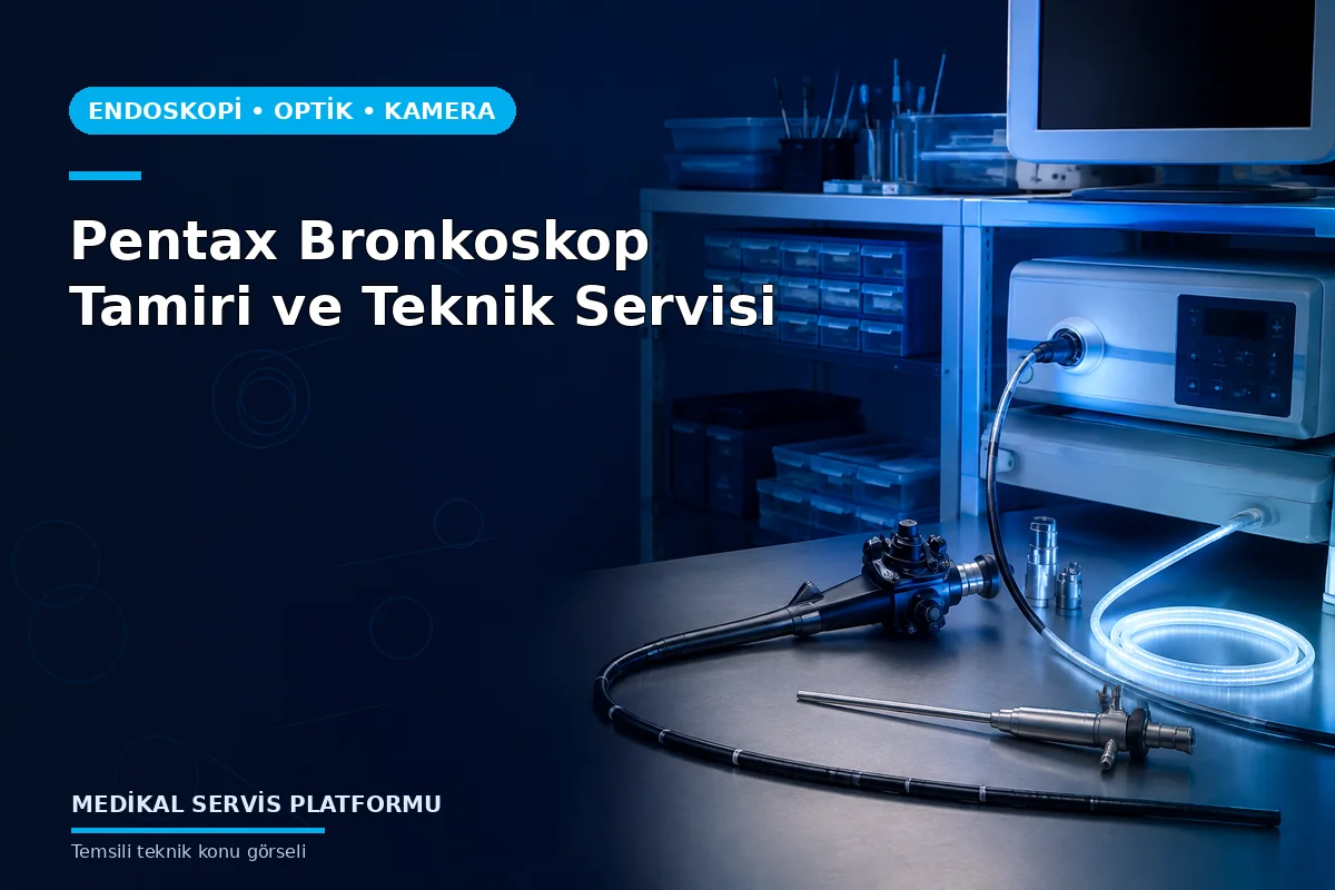Pentax Bronkoskop Tamiri ve Teknik Servisi Pentax Bronkoskop Tamiri ve Teknik Servisi konusunu açıklayan temsili teknik görsel