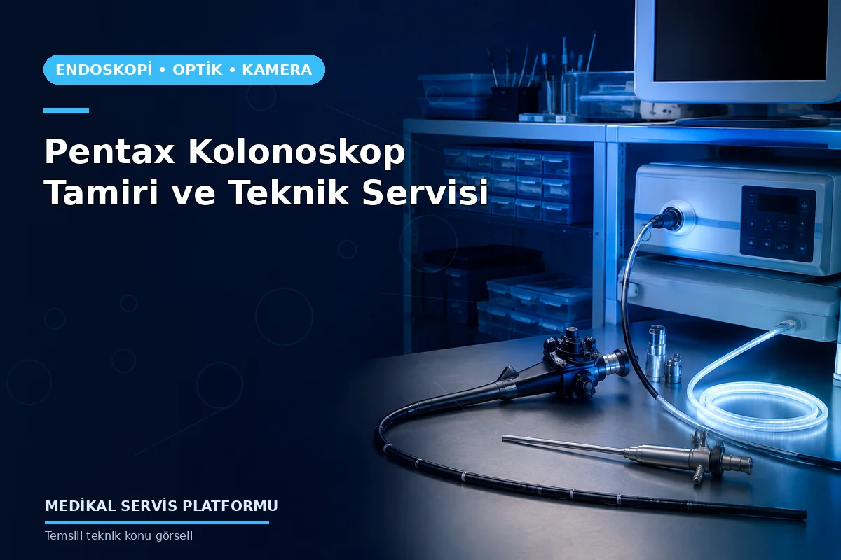 Pentax Kolonoskop Tamiri ve Teknik Servisi konusunu açıklayan temsili teknik görsel