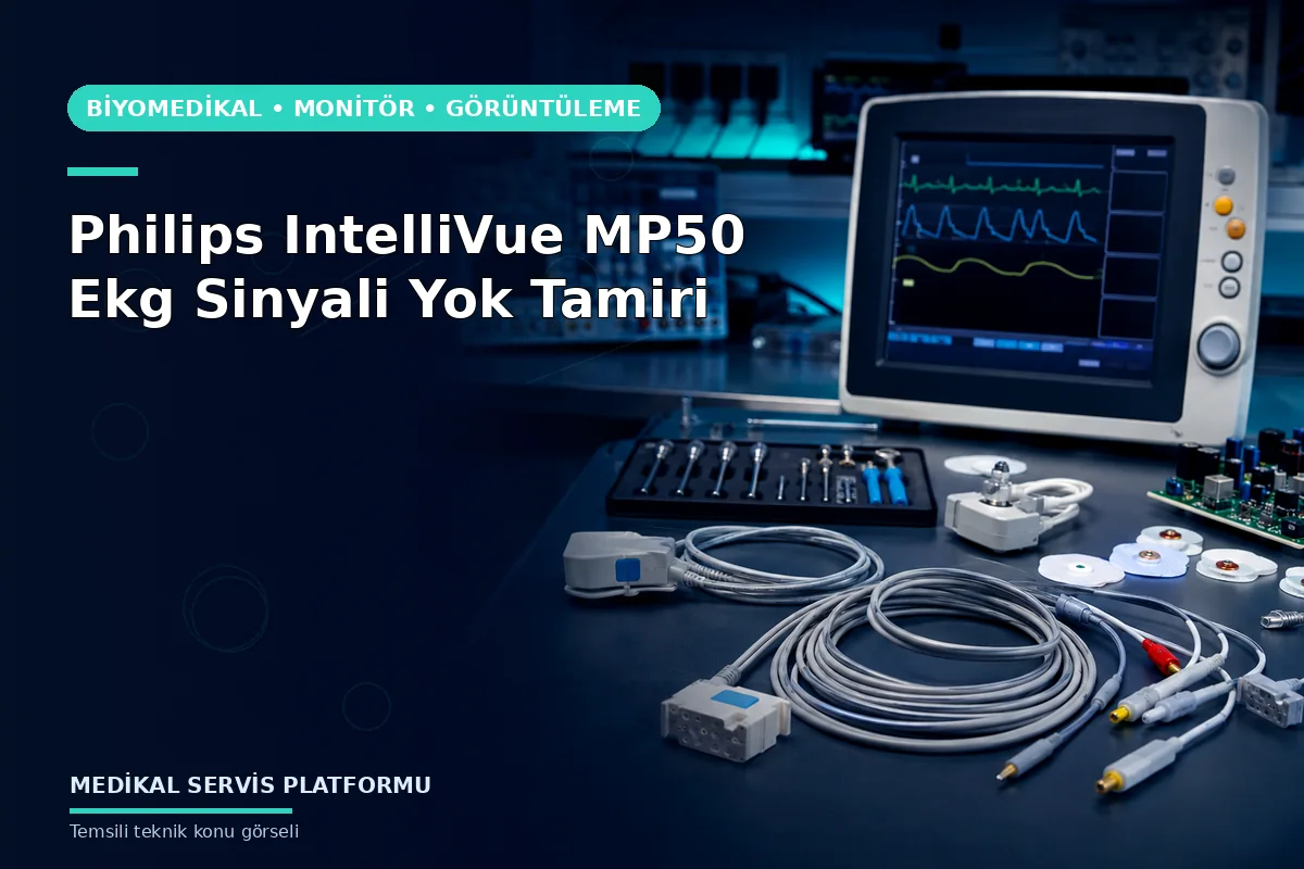 Philips IntelliVue MP50 Ekg Sinyali Yok Tamiri konusunu açıklayan temsili teknik görsel